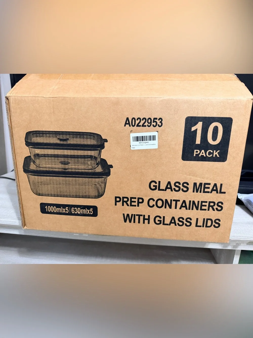 Food Storage Containers Set with Airtight Lids - Clear (Gray Trim)